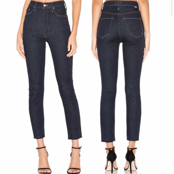 MOTHER Swooner Crop Fray Too Good True Dark 24 25